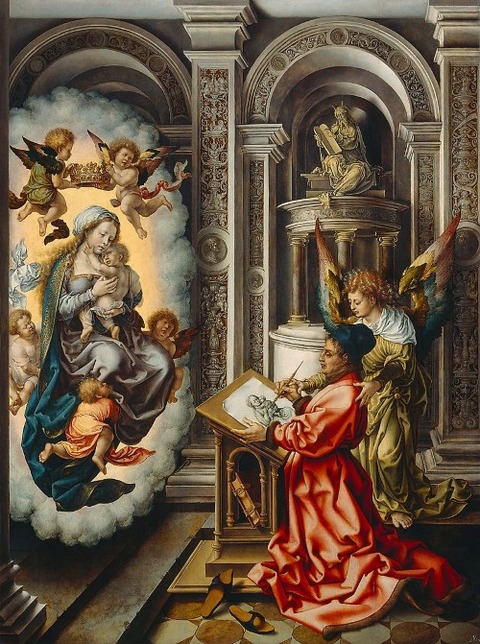 Jan Gossaert, St. Luke Painting the Madonna, c. 1520-25