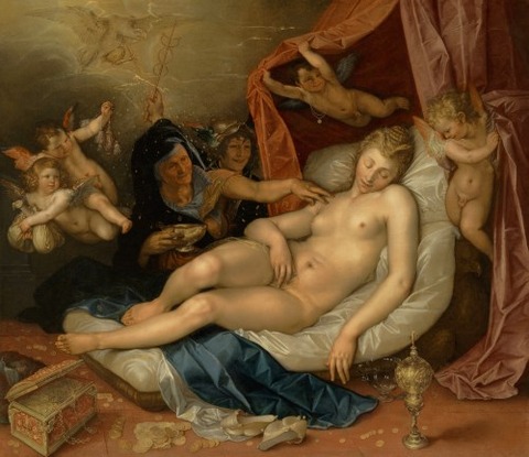 Danae Being Prepared To Receive Jupiter Hendrick Goltzius