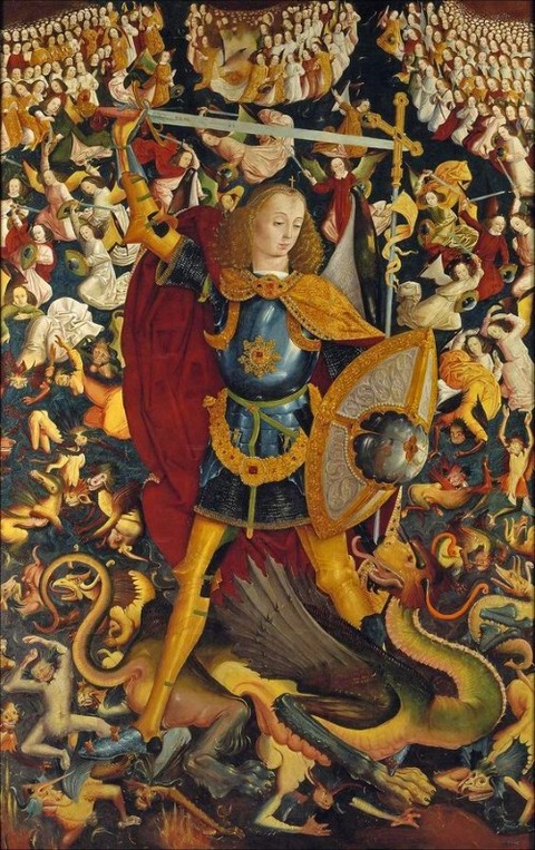Anonymous The Archangel Saint Michael 1495 Museo Del Prado