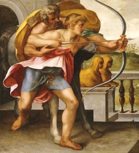 Achilles and the centaur Chiron Toussaint Dubreuil 1561-1602
