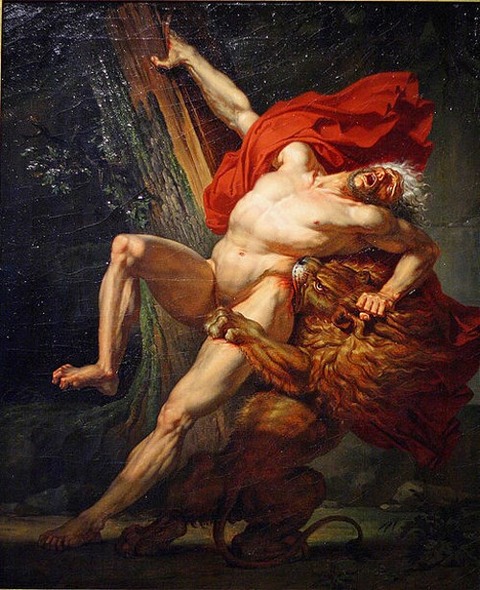 Milo Of Croton Attacked By Lion Charles Meynier 1795