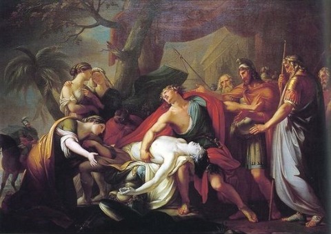 Achilles Mourning Patroclus by Gavin Hamilton