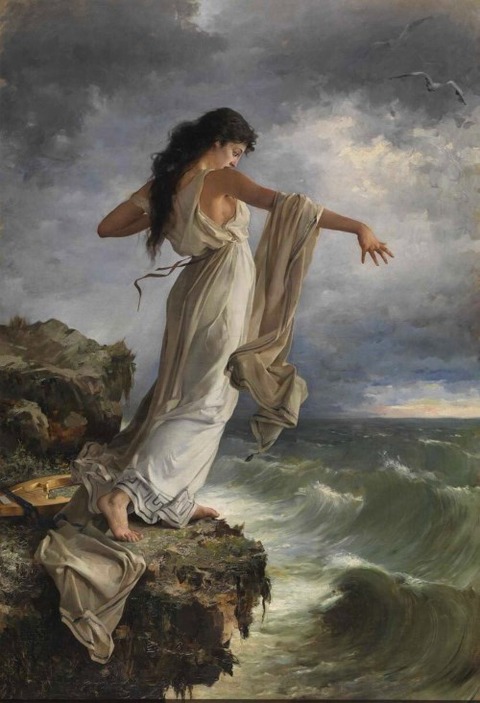 Miguel Carbonell i Selva - Safo lanzándose al mar, 1881