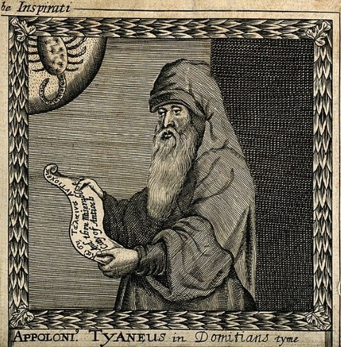 Apollonius of Tyana. Line engraving by F. Cleyn, 1659