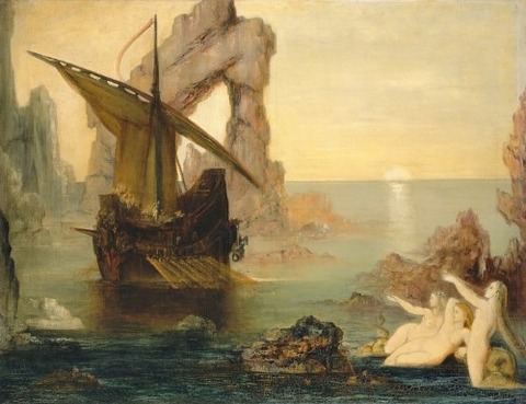 Gustave Moreau - Ulysses and the Sirens, 1875-80
