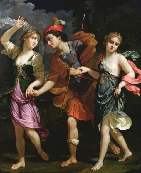 Benedetto Gennari II Theseus with Ariadne and Phaedra 1702