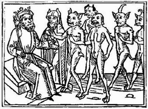 King Solomon before the Djinn by Jacobus de Teramo, 1473