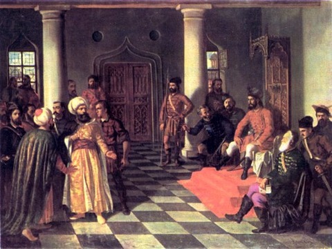 Vlad the Impaler and the Turkish envoys Theodor Aman