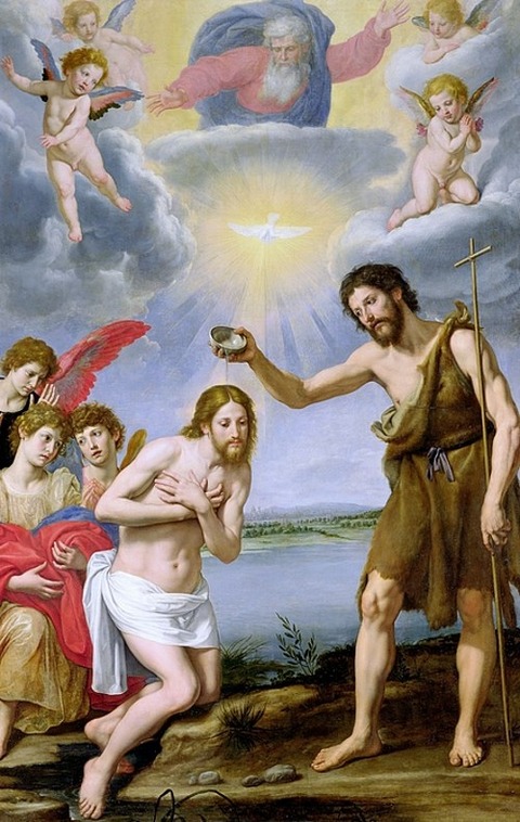 The Baptism Of Christ by Ottavio Vannini
