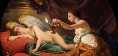 Psyche with Sleeping Cupid Louis Jean Francois Lagrenee -