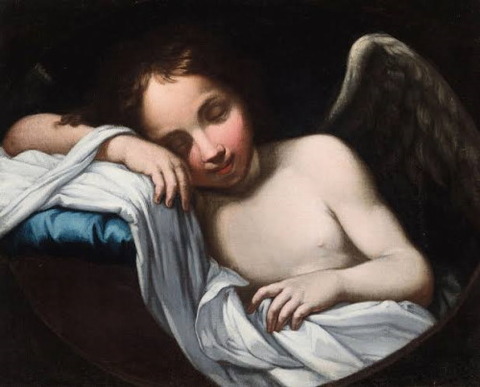 Sleeping Angel by Florentine School 17th
