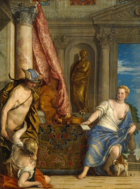 Hermes, Herse and Aglauros, 1576-84 Paolo Caliari