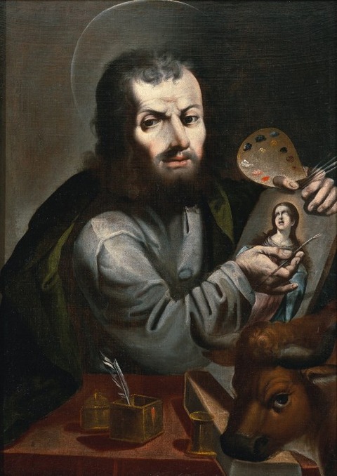 Melchor Pérez Holguin Saint Luke Painting the Virgin 1714