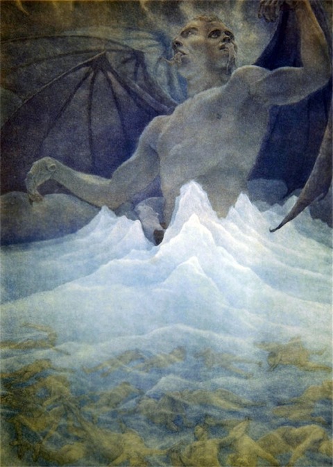 Amos Nattini, Satan resides at the centre of the frozen lake
