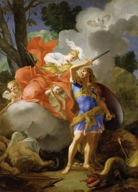 Cadmus slays the Dragon Thomas Blanchet 1614-89