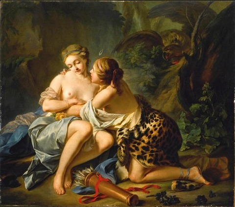 Jean-Simon Berthélemy Jupiter In The Guise Of Diana And Callisto