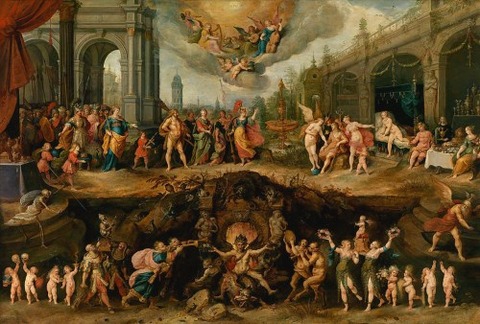 Frans Francken (II) - Mankind's Eternal Dilemma  1633