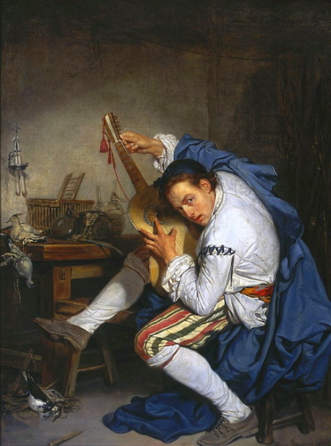 The Guitarist by Jean-Baptiste-Greuze, 1755