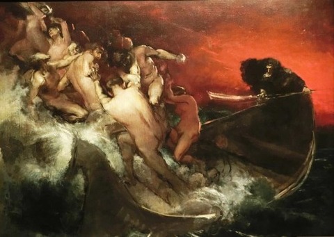 Félix Resurrección Hidalgo La Barca de Aqueronte 1887