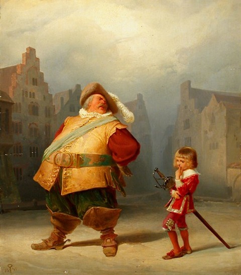 Adolf Schrödter Falstaff und sein Page 1867