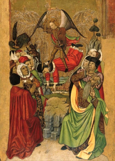 Jaume_Huguet Michael_Vanquishes Antichrist 1455-60