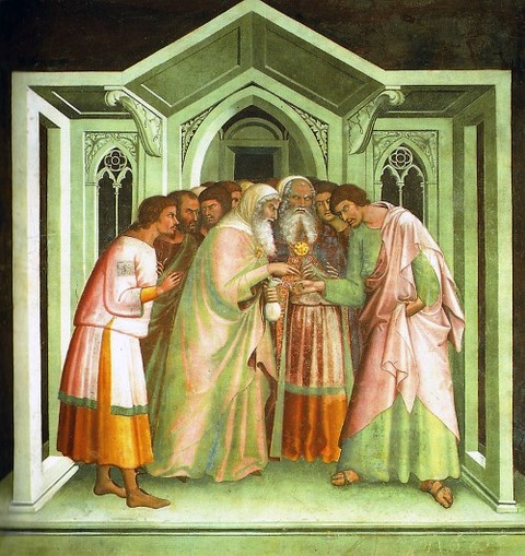 Bargain of Judas, fresco by Lippo Memmi, 14th