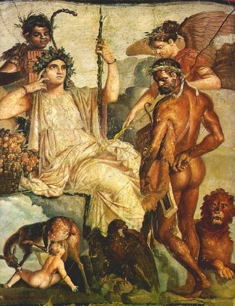 POMPEII, ITALY House of the Tragic Poet Roman fresco