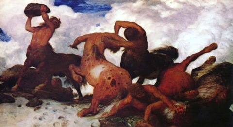 Battle of the Centaurs. Arnold Bocklin