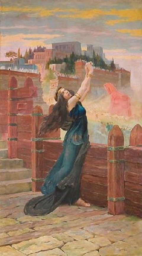 Cassandra on the ramparts of Troy by Gaston Bussière