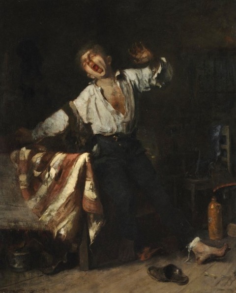 Yawning Apprentice Mihály Munkácsy 1869
