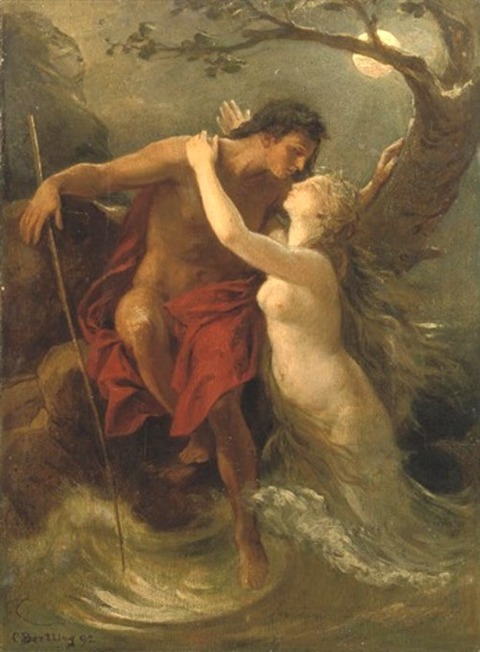 Hermaphroditus And Salmacis Oil Painting - Carl Bertling 1892