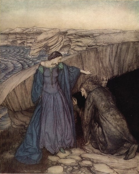 Merlin and Nimue Arthur Rackham 1917