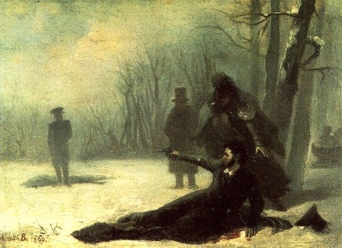 Duel Alexander Pushkin and Georges d'Anthès 1869 Adrian Volkov