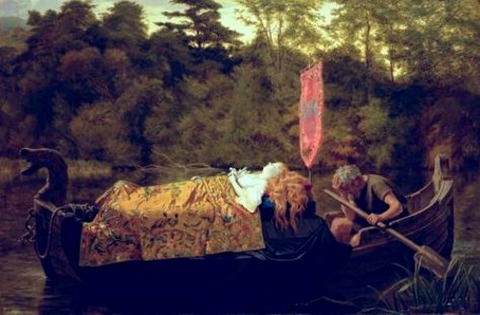 Elaine, or the Lily Maid of Astolat” by Sophie Anderson