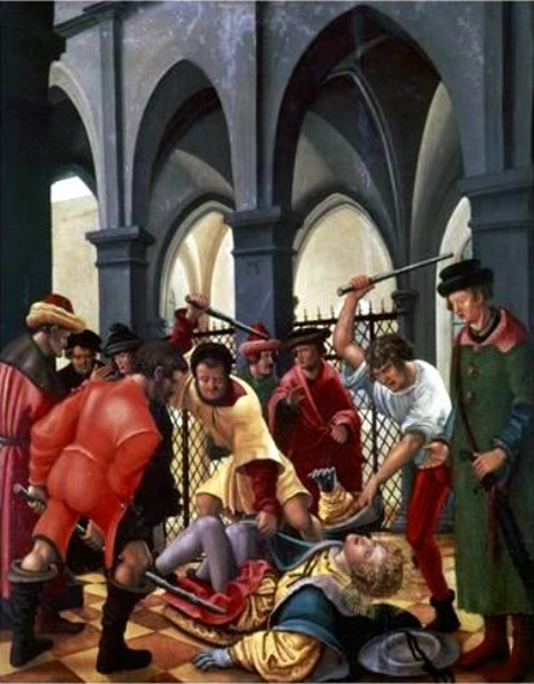 Martyrdom of St, Florian, 1516, by Albrecht Altdorfer