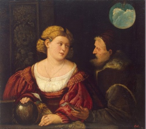 Seduction (Old Man Young Woman) Cariani (Giovanni Busi)