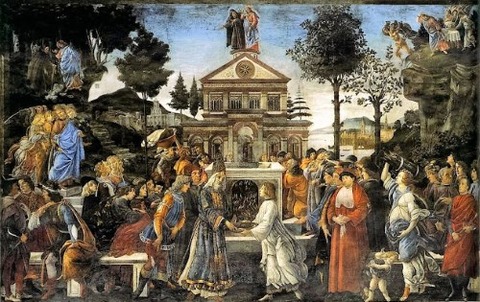Sandro Botticelli, The Temptations of Christ 1481-82
