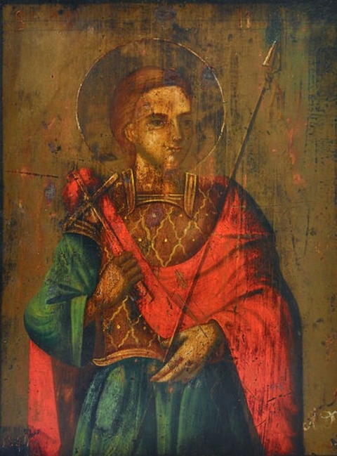 Saint Longinus hand icon 18th