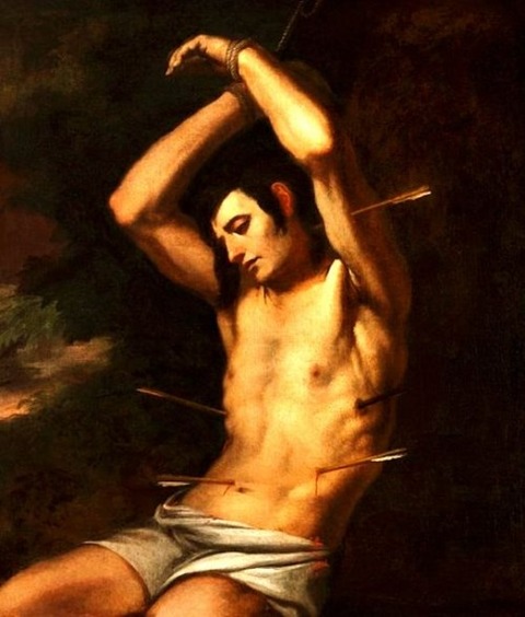 Attributed to Andrea Vaccaro, Saint Sebastian, 17th