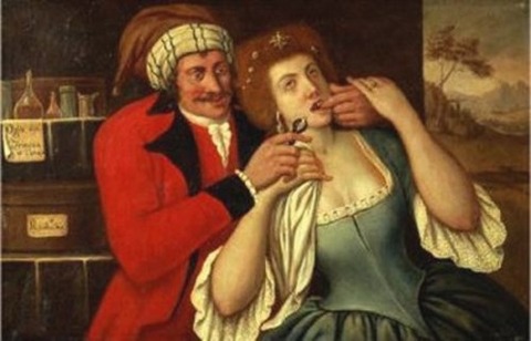 18th Italian Painting Entitled At the Dentist