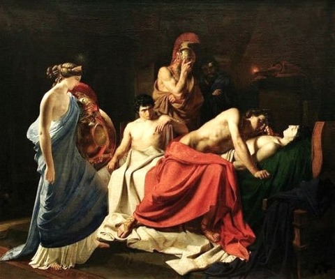 Achilles and the body of Patroclus 1855 Nikolai Ge