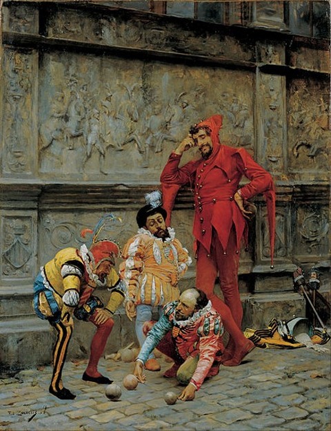 Eduardo Zamacois - Jesters Playing cochonnet