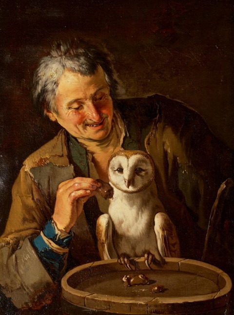 Francesco Cipper called Il Todeschini A Man with an Owl (Wisdom)