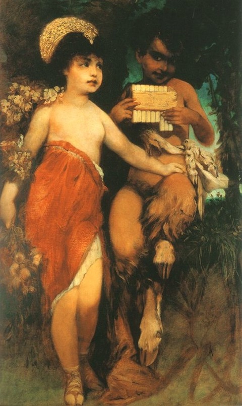 Hans Makart 1872 Faun und Nymph