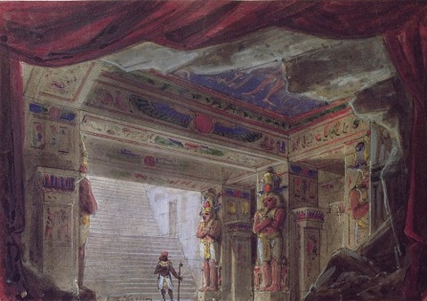 French School Set Design For The Magic Flute