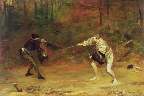 John Pettie Sword and Dagger Fight Hand Beats Cold Death Aside