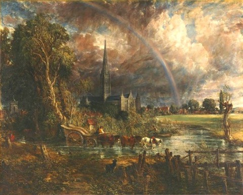 John Constable Salisbury Cathedral Meadows exhibited 1831