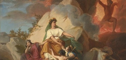 Francois-Edouard PICOT Cybele Vesuvius Protect Cities 1832 -