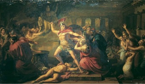 The Death of Priam by Pietro Benvenuti (1769—1844)