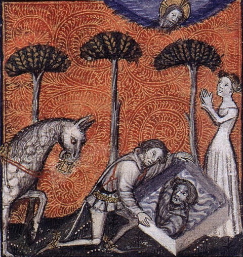 French Roman de la Rose c. 1380 Manuscript